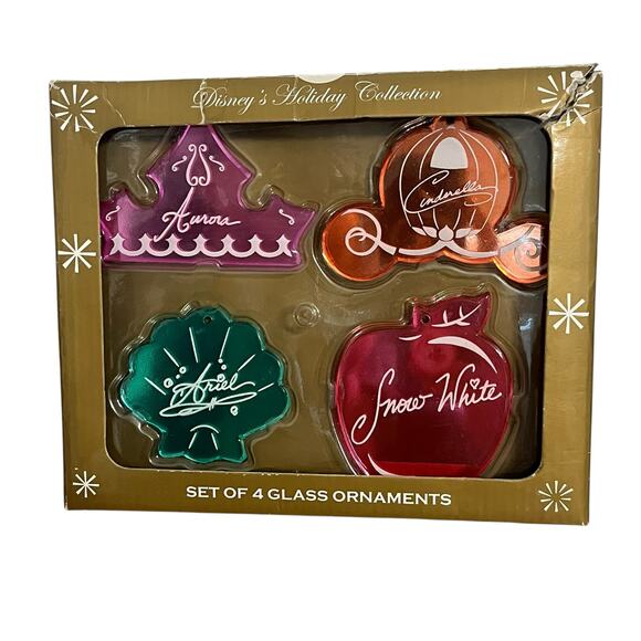 Disney Parks Princess Icons Mirror Ornaments Set - Picture 2 of 4